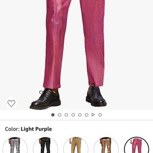 COOFANDY Shiny pink/purple men’s pants.
